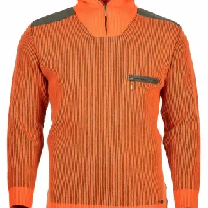 Neue Ware Foresta Troyer Marcus mit Besatz, Oliv orange